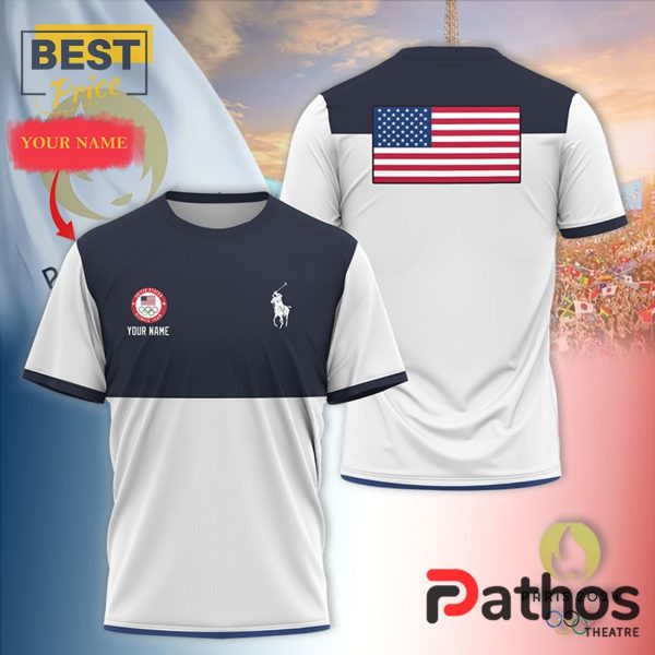 2024 USA Team Paris Olympics Custom Name Sports Shirt