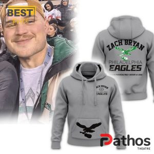 Philadelphia Eagles x Zach Bryan Special Grey Hoodie