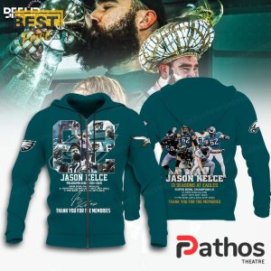 mens jason kelce 13 season memories hoodie 2 BxVFE