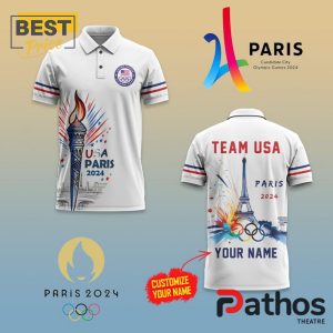 premium usa team paris 2024 custom name white polo shirt 2 wooPP