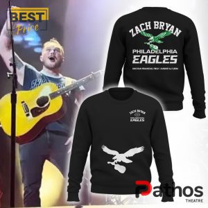 mens zach bryan x philadelphia eagles black hoodie 2 9KMQd