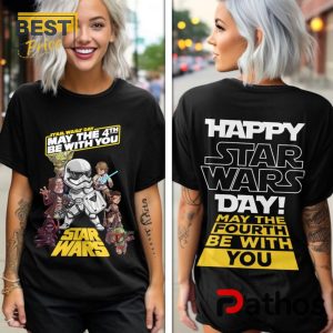 mens happy star wars day black hoodie 2 DOxp4