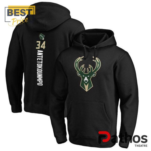 Men’s Milwaukee Bucks Giannis Antetokounmpo Black Hoodie