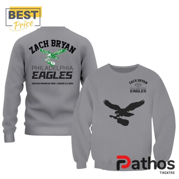 Philadelphia Eagles x Zach Bryan Special Grey Hoodie