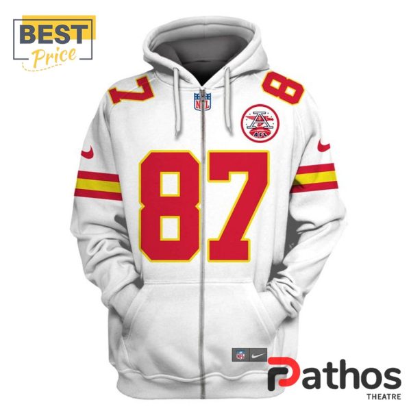 Travis Kelce Kansas City Chiefs Champion White Hoodie