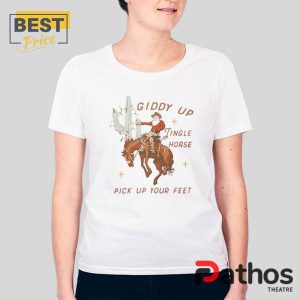 Giddy Up Jingle Horse Pick Up Your Feet Cowboy Christmas T-Shirt