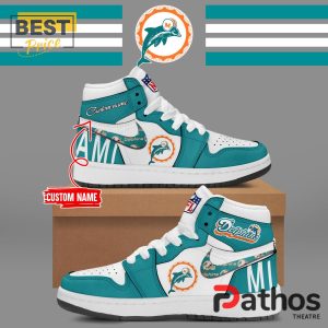 miami dolphins throwback custom air jordan 1 hightop 2 2M6sh