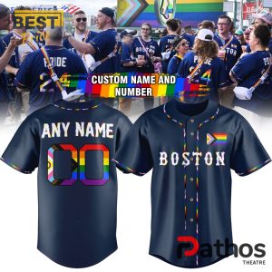 Boston Red Sox Pride Night Personalized Navy Jersey