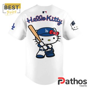 los angeles dodgers x hello kitty night white baseball jersey 3 49dEg