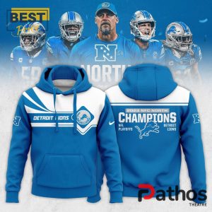 detroit lions 2023 nfc north champions blue hoodie 1 vxrpE