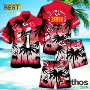 kansas city chiefs palm tree hawaiian shirt and short 1 4iKeC