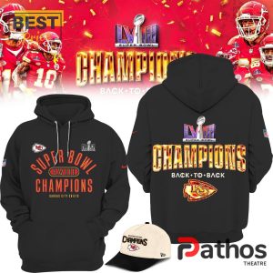 kansas city chiefs 2024 champions hoodie jogger cap 1 0oq8A