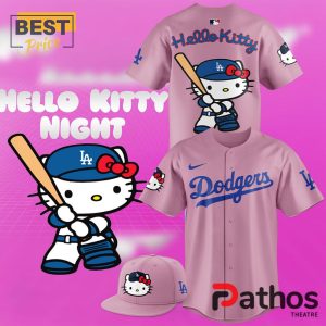 los angeles dodgers x hello kitty night pink baseball jersey 1 wxgx0