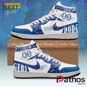 Los Angeles Dodgers MLB Personalized Air Jordan 1 Hightop