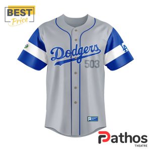 la dodgers salvadoran heritage night grey baseball jersey 2 E1jkb