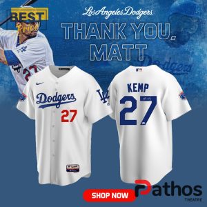 Matt Kemp Signature White Home Jersey