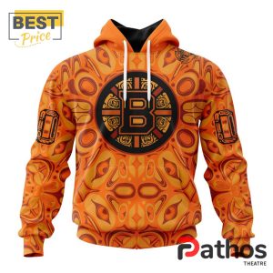 nhl boston bruins custom national day for truth and reconciliation hoodie 1 qSD2B