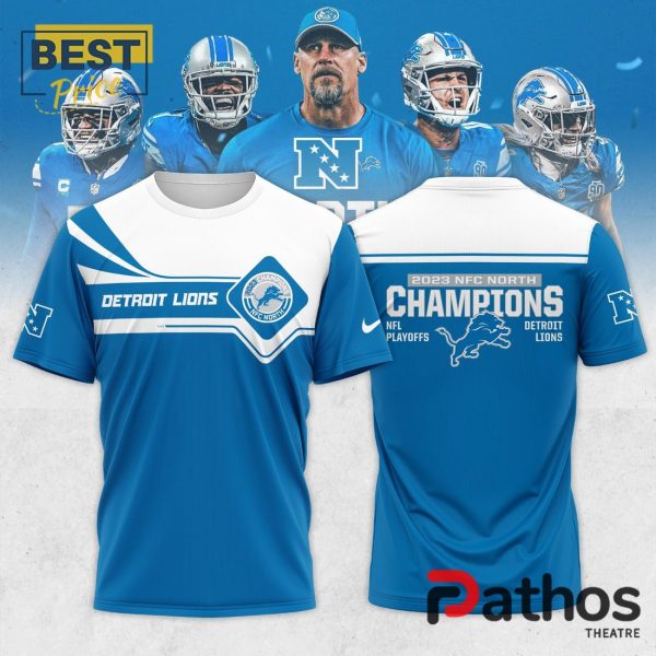 Detroit Lions 2023 NFC North Champions Blue Hoodie