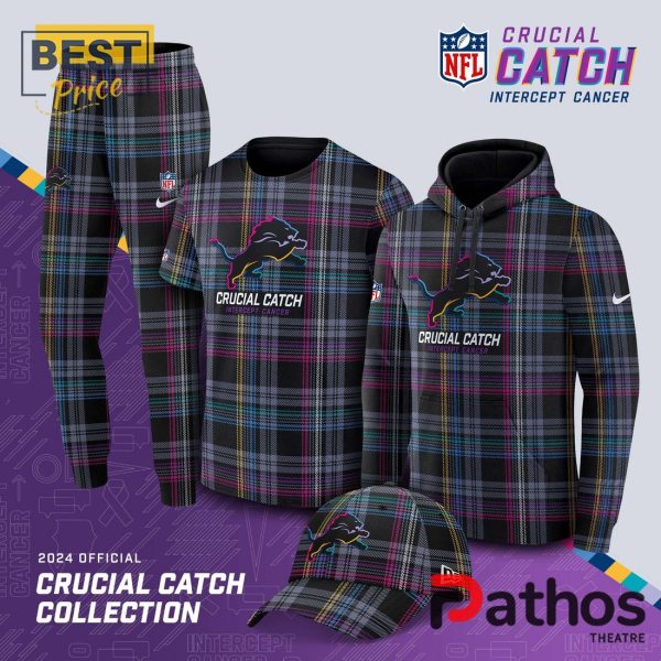 Detroit Lions 2024 NFL Crucial Catch Hoodie, Jogger, Cap