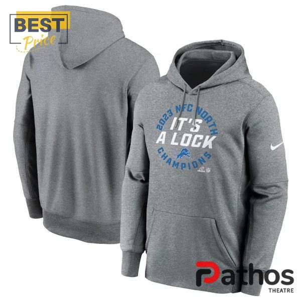 Detroit Lions Gray It’s A Lock Champion Hoodie