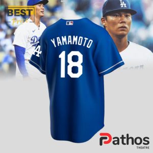 yoshinobu yamamoto los angeles dodgers home navy jersey 2 En9Pb