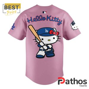 los angeles dodgers x hello kitty night pink baseball jersey 3 EVvPt