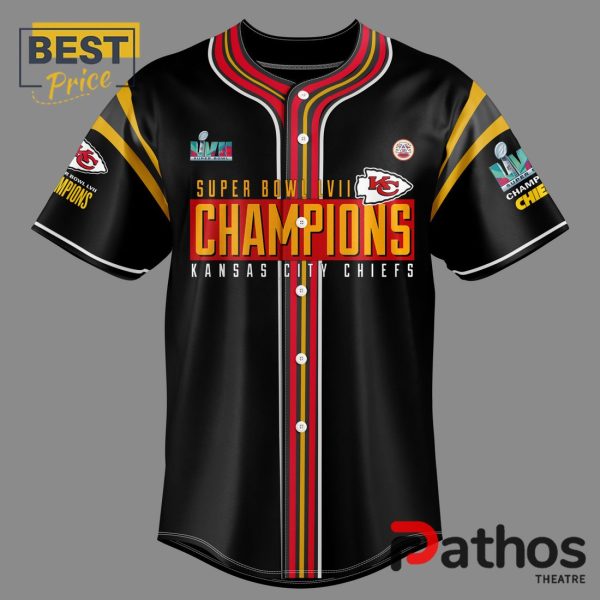 Kansas City Chiefs Three Time Champions Black Jersey