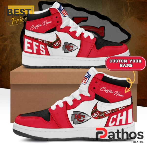 Limited NFL Kansas City Chiefs Custom Air Jordan 1 Hightop