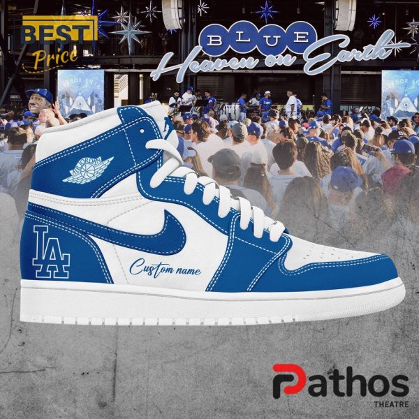 Los Angeles Dodgers Custom Name Air Jordan 1 Hightop