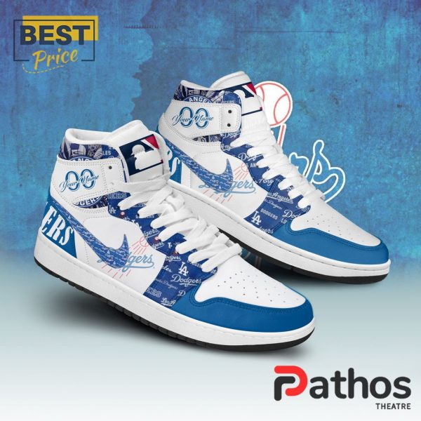 Los Angeles Dodgers MLB Personalized Air Jordan 1 Hightop