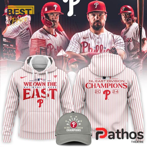 Men’s Philadelphia Phillies 2024 Champion Hoodie, Cap