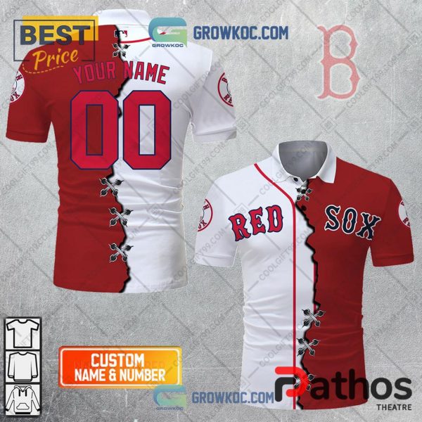 Personalized Boston Red Sox Baseball Team Polo Shirt