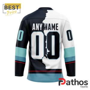 nhl seattle kraken custom home mix away hockey jersey 2 c7EH0