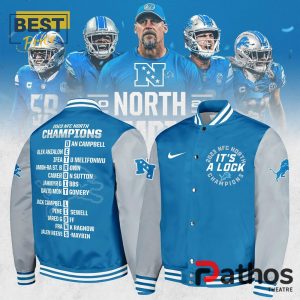 detroit lions nfc north division baseball jacket 2 0TLhG