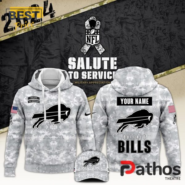 2024 Buffalo Bills Salute To Service Hoodie, Cap