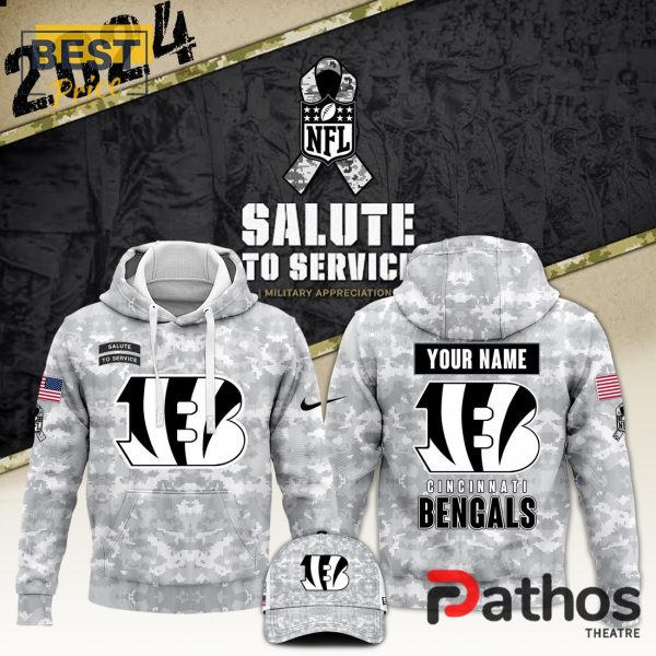 2024 Cincinnati Bengals Salute To Service Hoodie, Cap