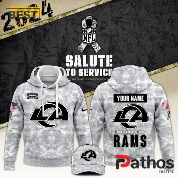 2024 Los Angeles Rams Salute To Service Hoodie, Cap