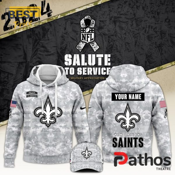 2024 New Orleans Saints Salute To Service Hoodie, Cap