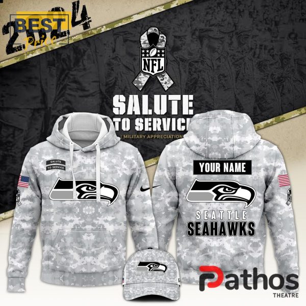 2024 Seattle Seahawks Salute To Service Hoodie, Cap