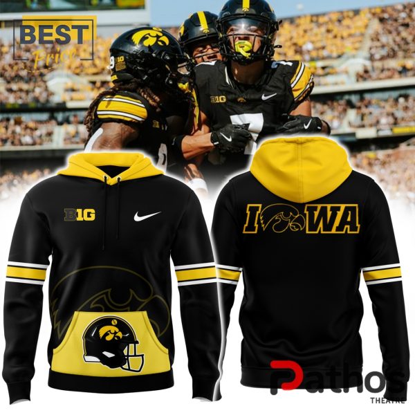 2024 Yellow Iowa Hawkeye Football Pullover Hoodie