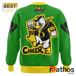 oregon ducks stomp out cancer heroes green sweater 3 4dJfP