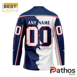 nhl columbus blue jackets custom home mix away hockey jersey 2 0VJYe