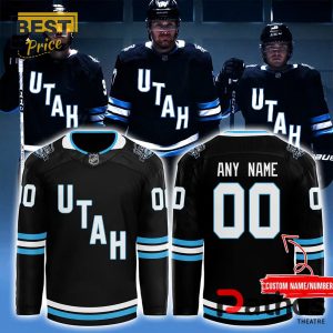 utah hockey club 2024 2025 black hockey jersey 2 sczF3