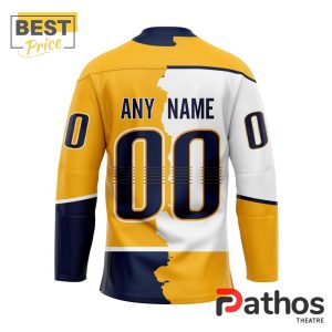 nhl nashville predators custom home mix away hockey jersey 2 aWSRZ