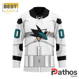 NHL San Jose Sharks Custom Star Wars Stormtrooper Hockey Jersey