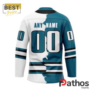 nhl san jose sharks custom home mix away hockey jersey 2 4bzQ5