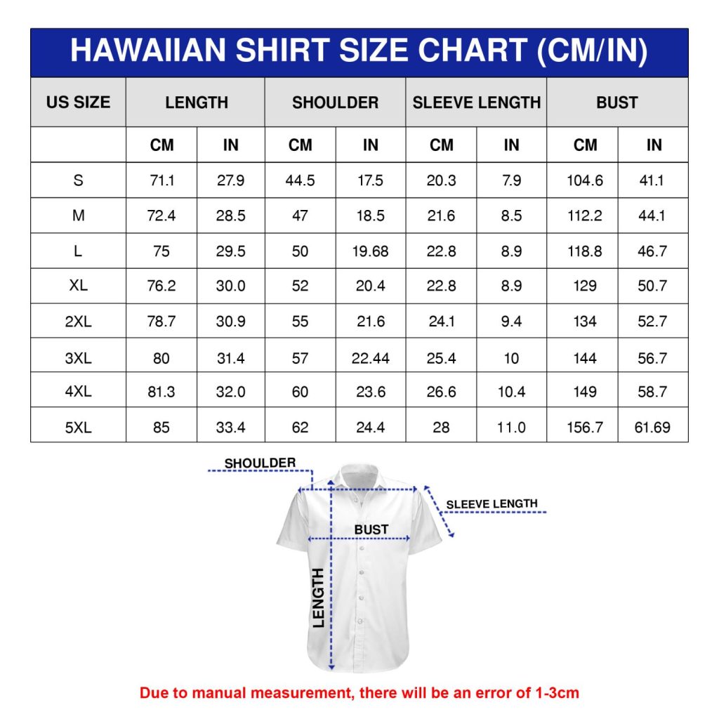 Hawaiian Shirt Size Chart Pathostheatre