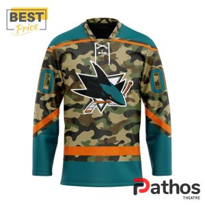 NHL San Jose Sharks Camo Design Hockey Jersey