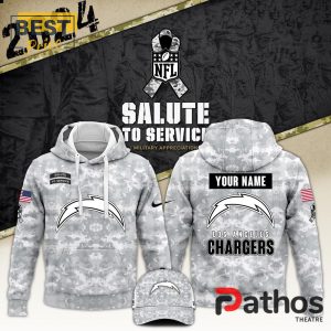 2024 Los Angeles Chargers Salute To Service Hoodie, Cap