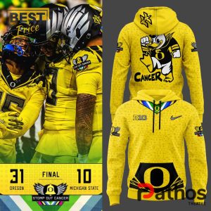 oregon ducks stomp out cancer yellow hoodie 1 1LMSk